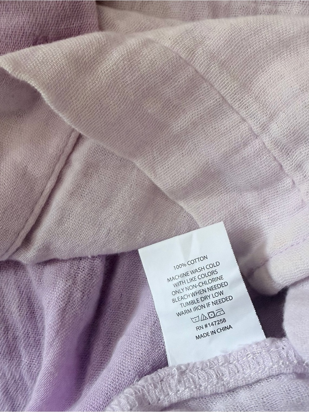 Simply Southern Colorblock Gauze Button Down Shirt Medium Purple Pastel - Picture 7 of 7